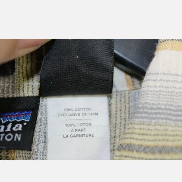 Vintage Patagonia Organic Cotton Mens Large. SS Textured Fabric Button Shirt - Picture 9 of 9